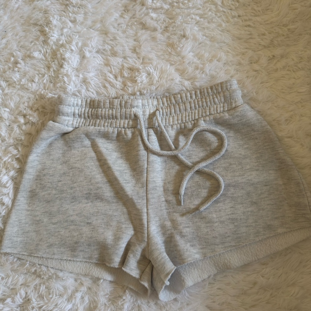 Heather Gray Lounge Shorts Women Comfy Drawstring Sweat Shorts Casual XS - Picture 1 of 3